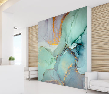 3D green Abstract Liquid 25 Wall Murals Wallpaper AJ Wallpaper 