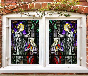 3D Religious Glory 104 Window Film Print Sticker Cling Stained Glass UV Block