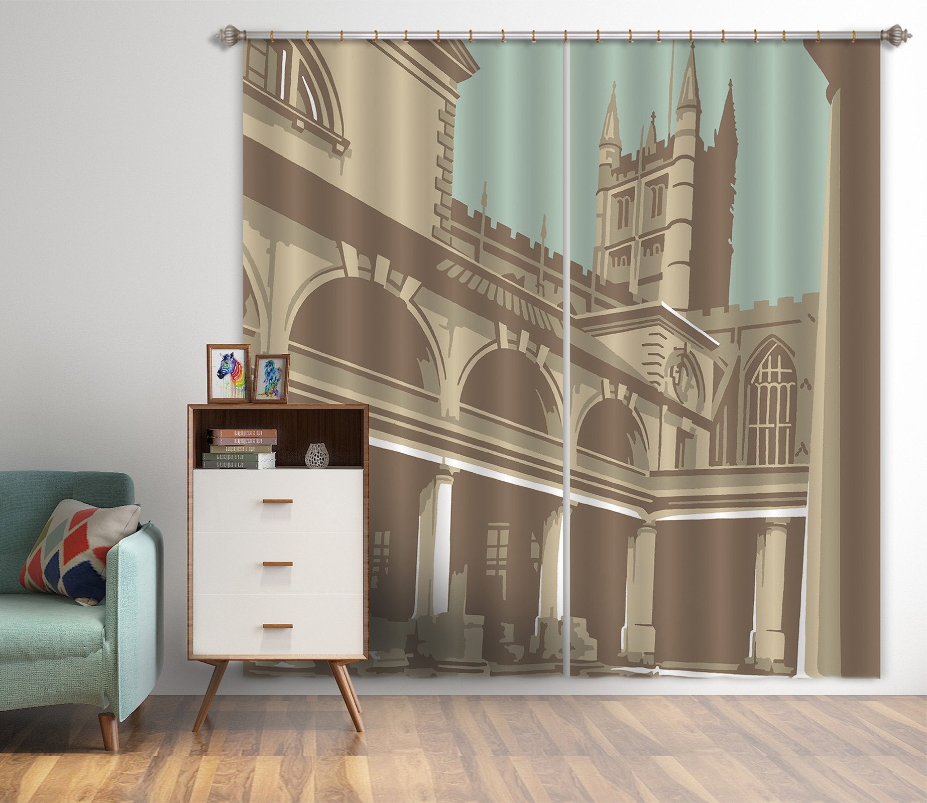 3D Bath 041 Steve Read Curtain Curtains Drapes Wallpaper AJ Wallpaper 
