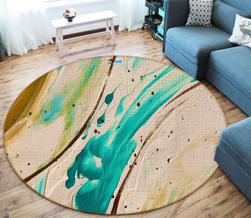 3D Watercolor 740 Skromova Marina Rug Round Non Slip Rug Mat