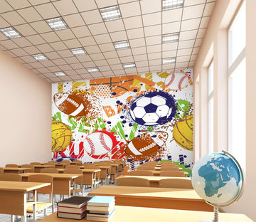 3D Basketball Football 175 Wall Murals Wallpaper AJ Wallpaper 2 