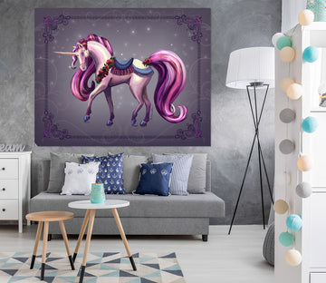 3D Cute Unicorn 114 Rose Catherine Khan Wall Sticker