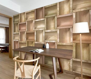 3D Wooden Geometry 107 Wall Murals Wallpaper AJ Wallpaper 2 