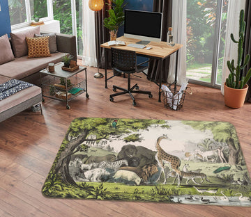 3D Animal World 1001 Andrea haase Rug Non Slip Rug Mat Mat AJ Creativity Home 