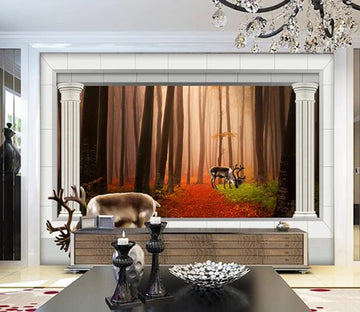 3D Forest Fawn WC35 Wall Murals Wallpaper AJ Wallpaper 2 