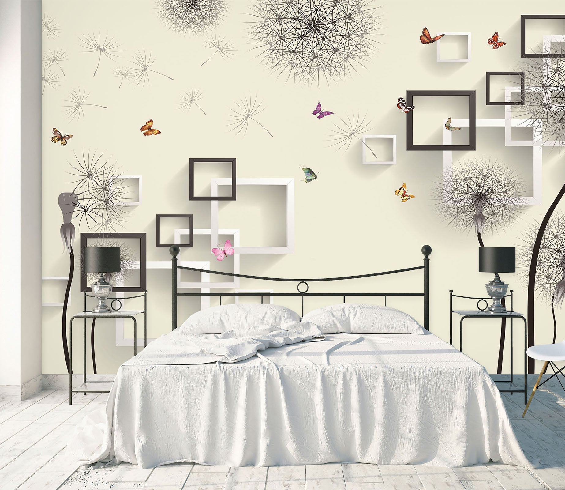 3D Modern Square 1543 Wall Murals
