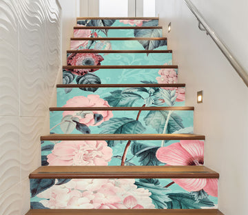 3D Flower Bush Pink 109222 Andrea Haase Stair Risers