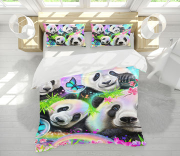 3D Butterfly Panda 8598 Sheena Pike Bedding Bed Pillowcases Quilt Cover Duvet Cover