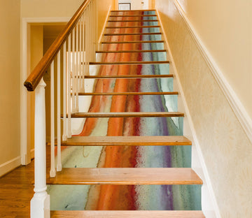 3D Colored Sand River 011 Stair Risers