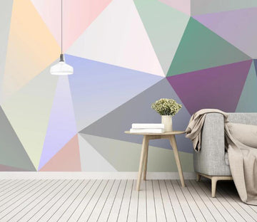 3D Colored Triangle 411 Wall Murals