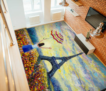 3D Eiffel Tower Oil Painting 1223 Floor Mural  Wallpaper Murals Self-Adhesive Removable Print Epoxy