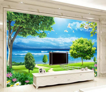 3D Sea Pigeon WG486 Wall Murals