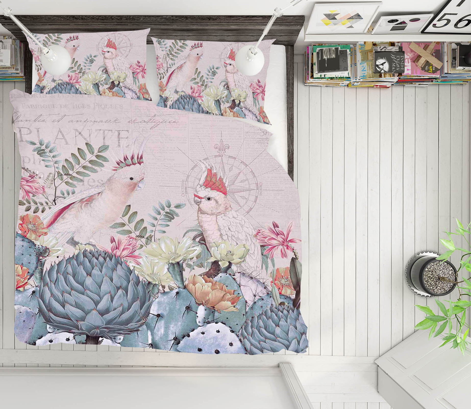 3D Desert Cockatoos 2111 Andrea haase Bedding Bed Pillowcases Quilt