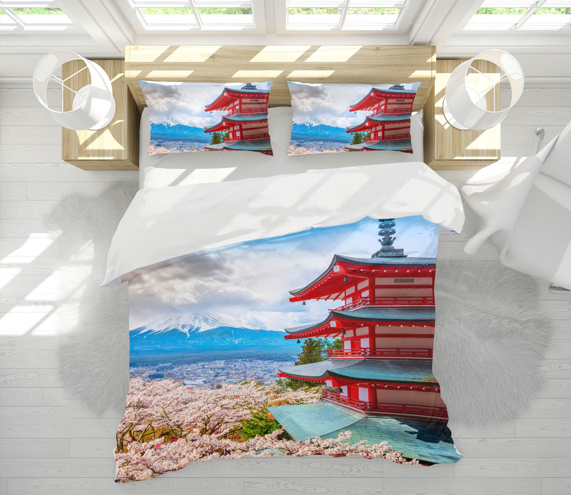 3D Fuji Mount 027 Marco Carmassi Bedding Bed Pillowcases Quilt