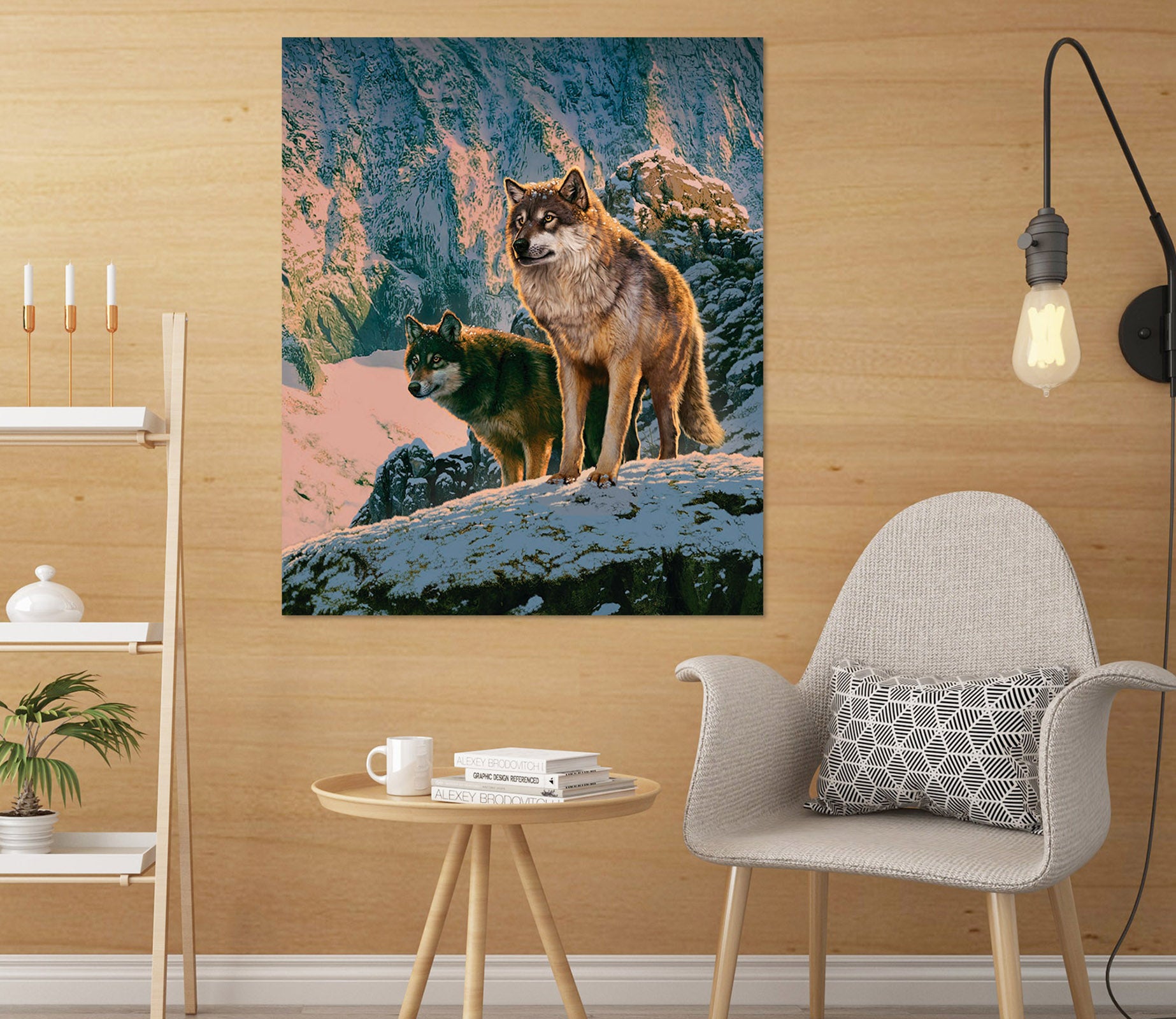 3D Snow Wolf 094 Vincent Hie Wall Sticker