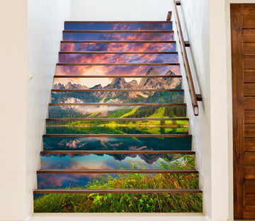 3D Vast Mountains And Beautiful Views 258 Stair Risers