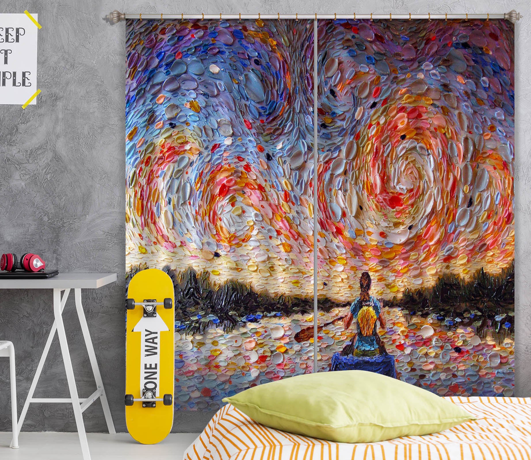 3D Colorful Shells 041 Dena Tollefson Curtain Curtains Drapes