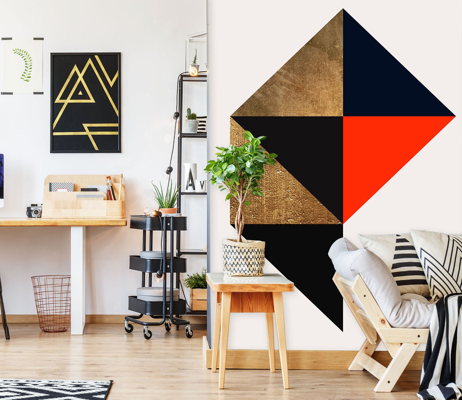 3D Colored Triangle 1530 Boris Draschoff Wall Mural Wall Murals
