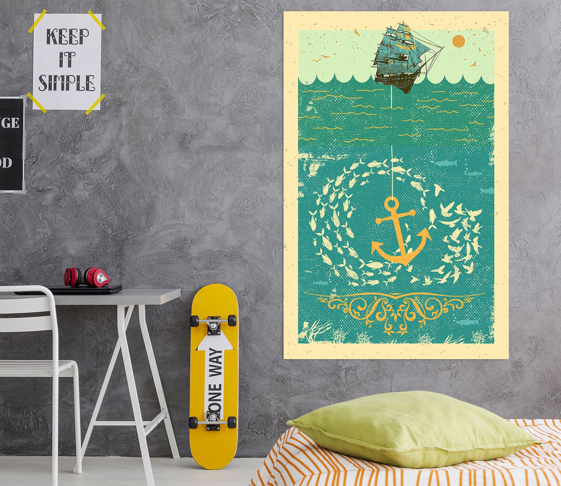 3D School Of Fish 016 Showdeer Wall Sticker