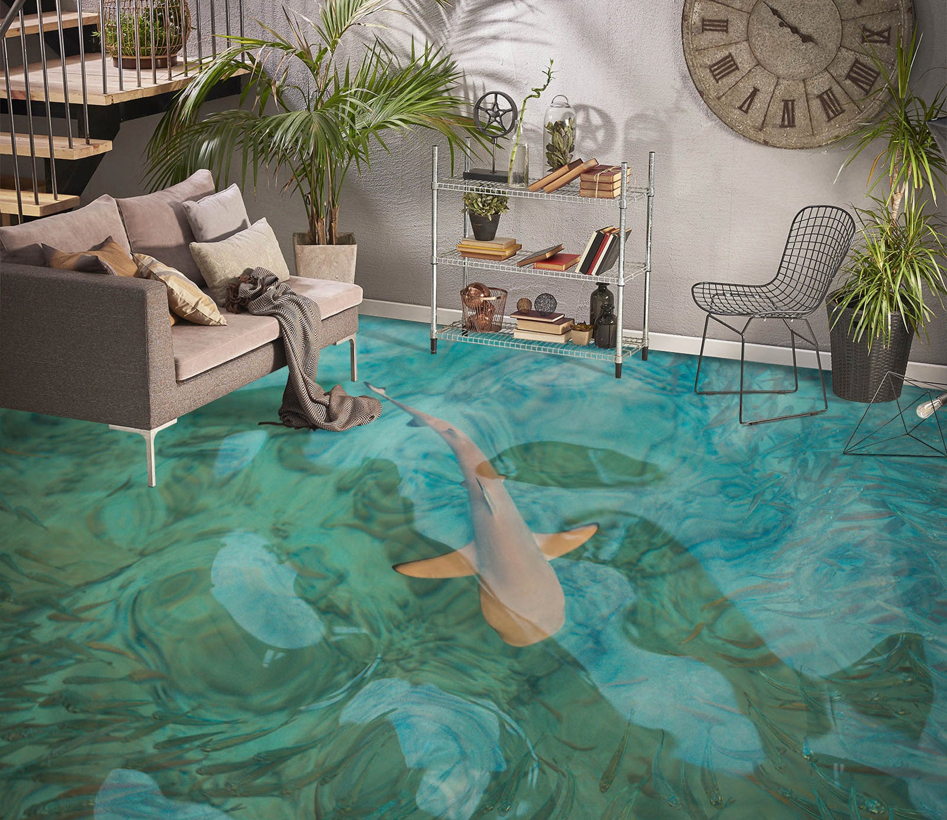 3D Cute Fish 871 Floor Mural  Wallpaper Murals Rug & Mat Print Epoxy waterproof bath floor