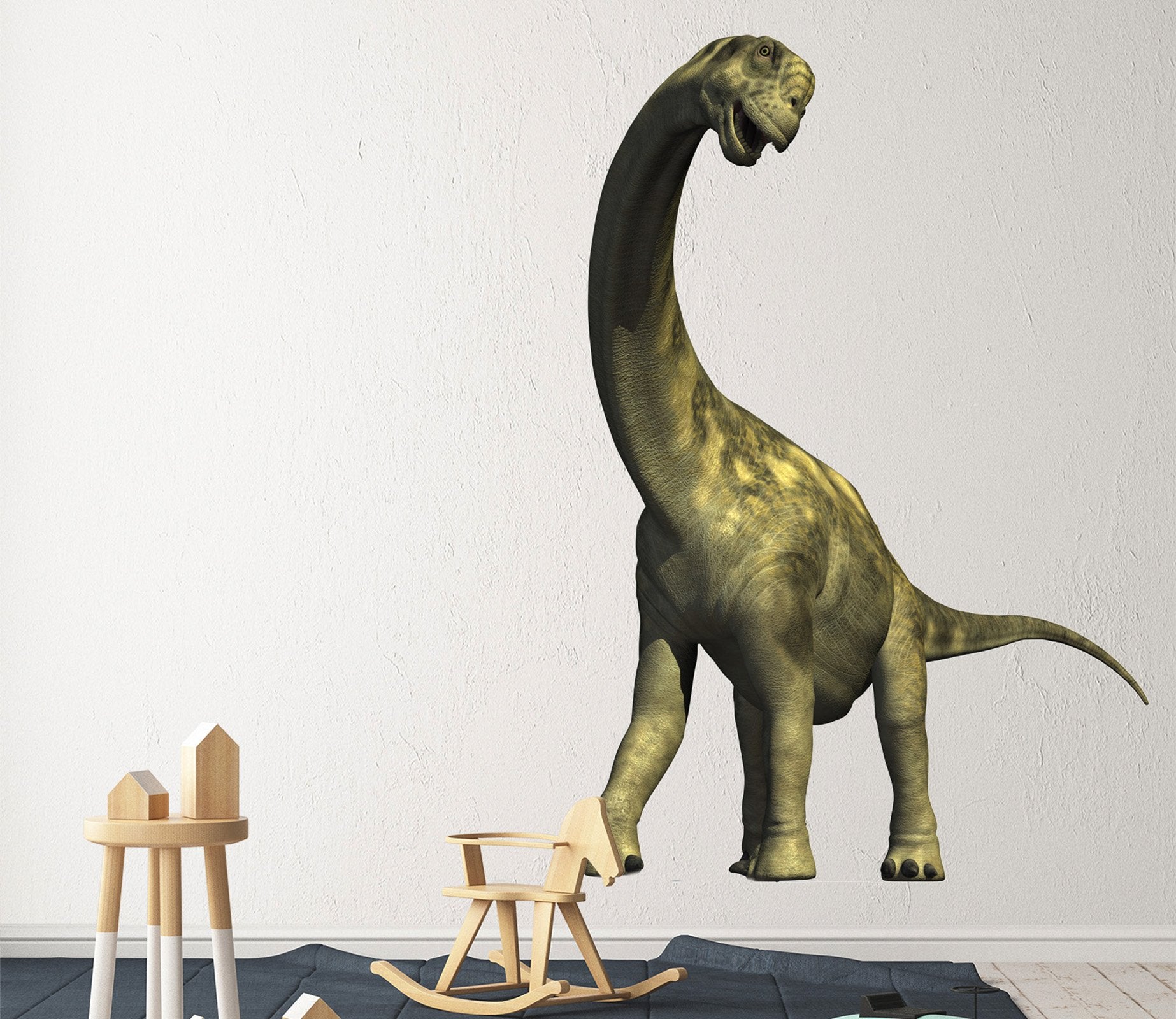 3D Long Necked Dragon 155 Animals Wall Stickers Wallpaper AJ Wallpaper 