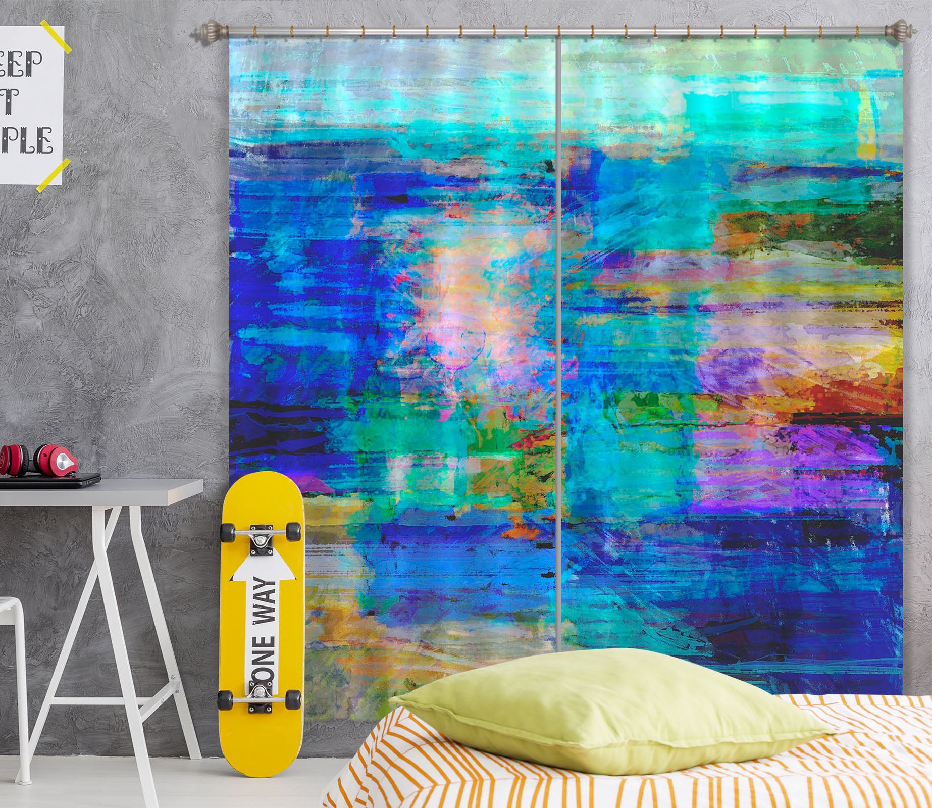 3D Tranquil Sea 209 Michael Tienhaara Curtain Curtains Drapes