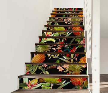 3D Leaves Pineapple 10427 Uta Naumann Stair Risers