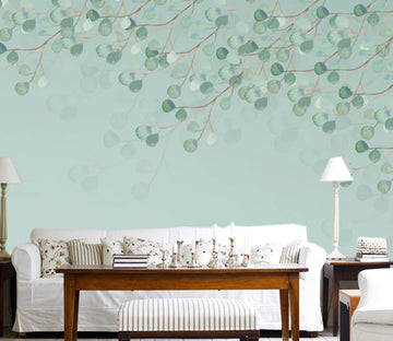 3D Round Leaves WC1412 Wall Murals