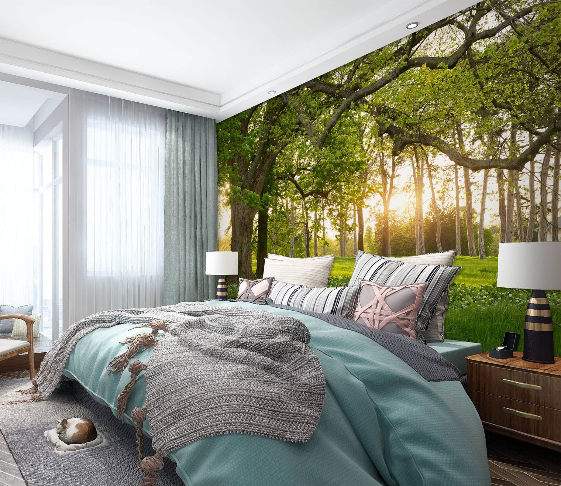 3D Grass Sunshine 1729 Wall Murals