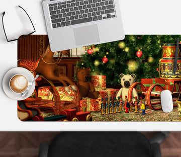 3D Trojan Horse Bear Doll 53155 Christmas Desk Mat Xmas