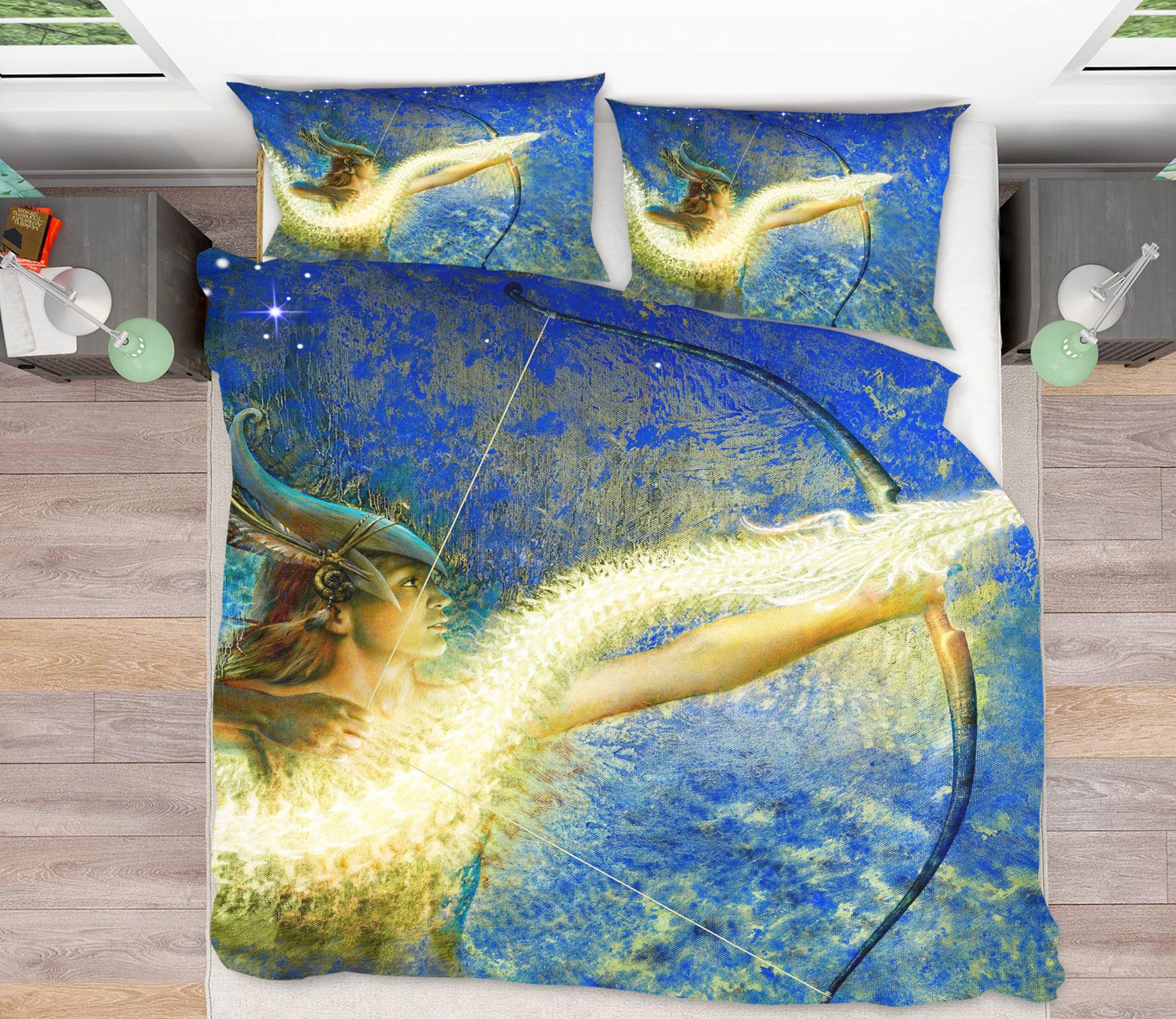 3D Golden Dragon Arrow 7039 Ciruelo Bedding Bed Pillowcases Quilt