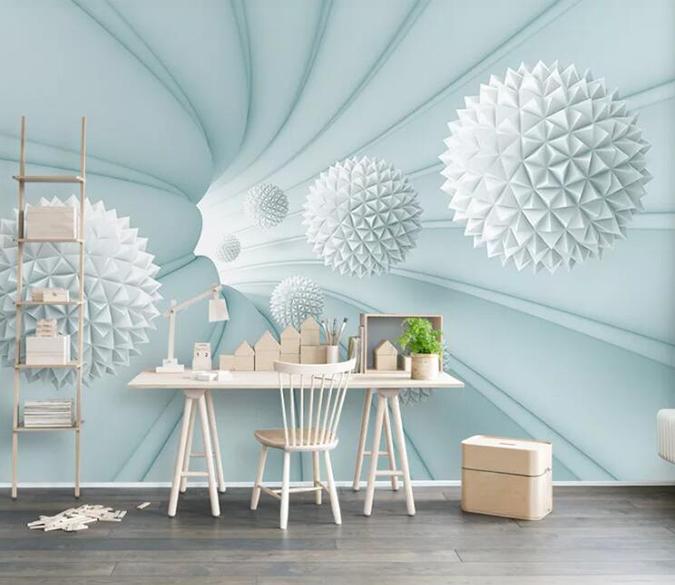 3D White Ball 251 Wall Murals Wallpaper AJ Wallpaper 2 