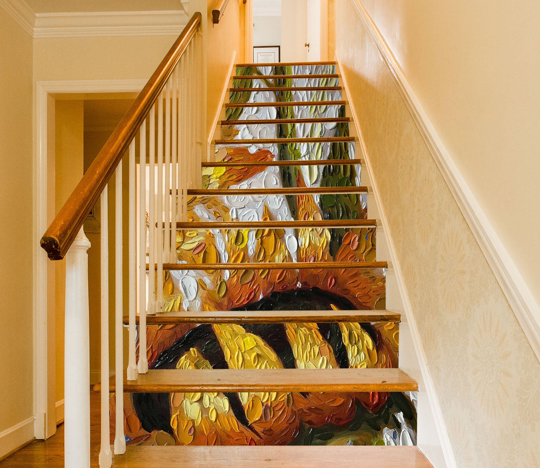 3D Sunflower Painting 96161 Dena Tollefson Stair Risers