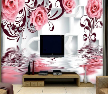 3D Beautiful Rose 005 Wall Murals