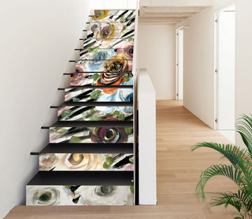 3D Color Abstract Art 210 Stair Risers
