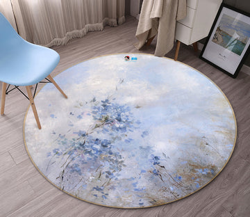 3D Floral Pattern 1208 Debi Coules Rug Round Non Slip Rug Mat