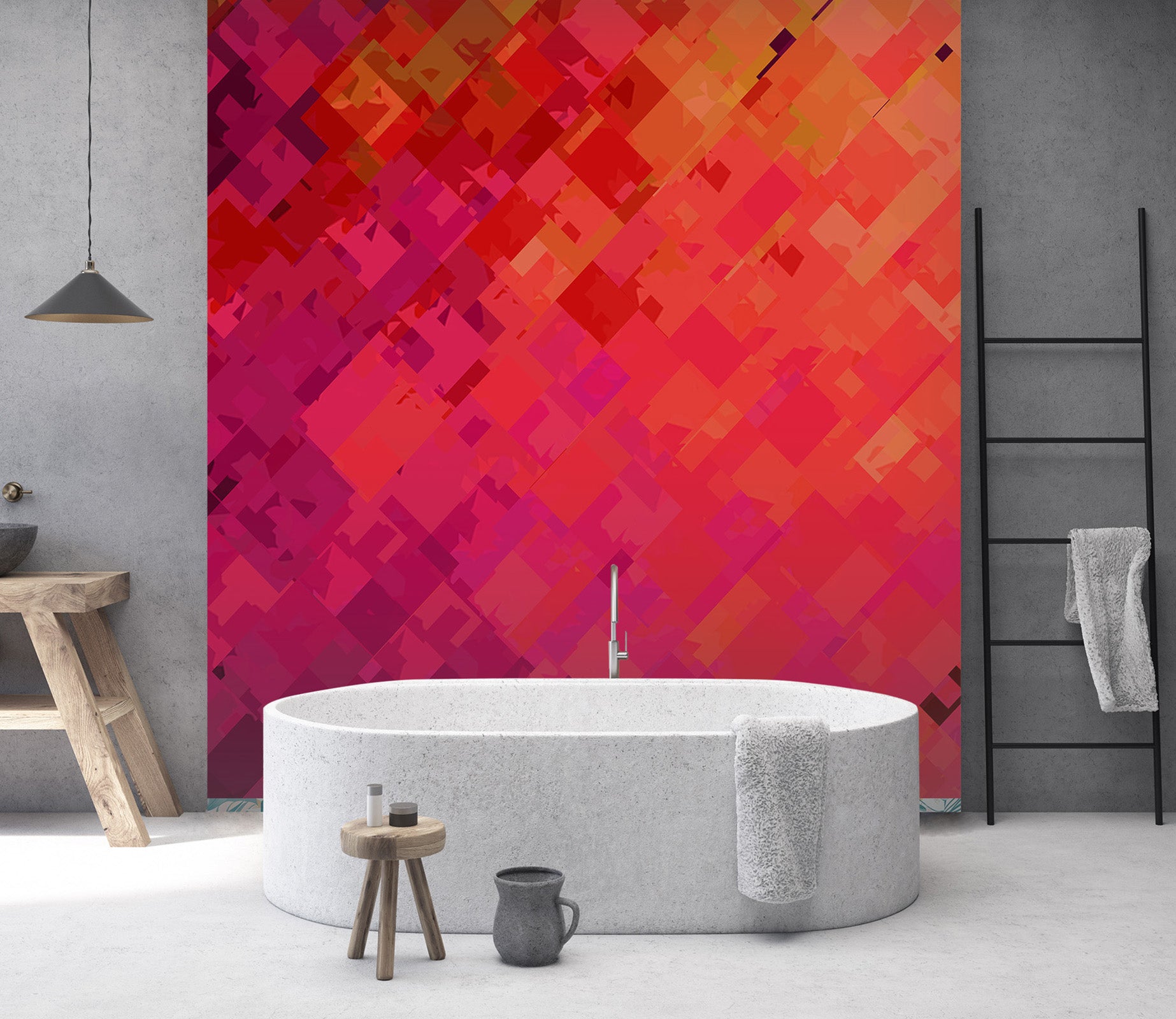 3D Orange Red Graffiti 1005 Shandra Smith Wall Mural Wall Murals