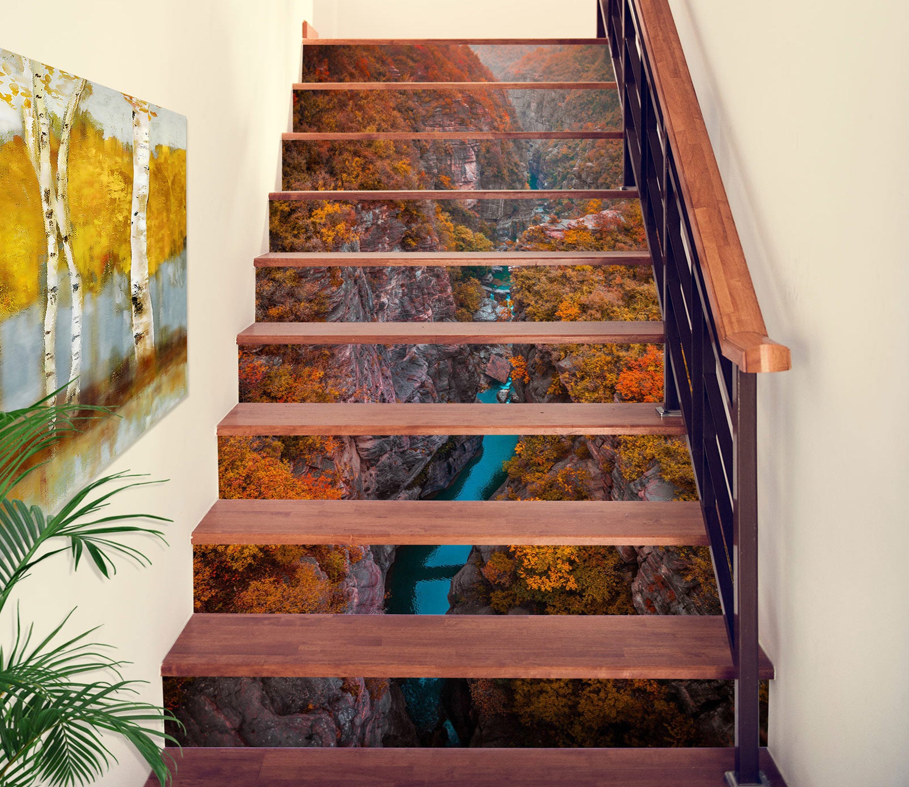 3D Valley In Autumn 280 Stair Risers