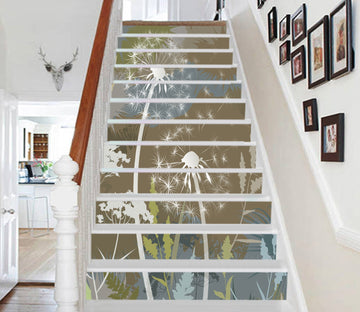 3D Dandelion 672 Stair Risers Wallpaper AJ Wallpaper 