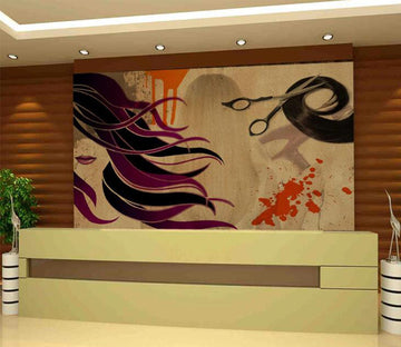 YIMESOY Papel de parede mural personalizado aquarela salão de beleza  luminária de fundo parede fundo 3D decoração de casa 430 cm (W)×300 cm (H)