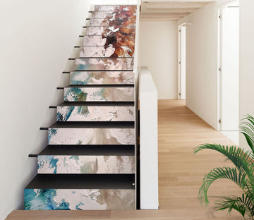 3D White Paint Flower 2144 Skromova Marina Stair Risers