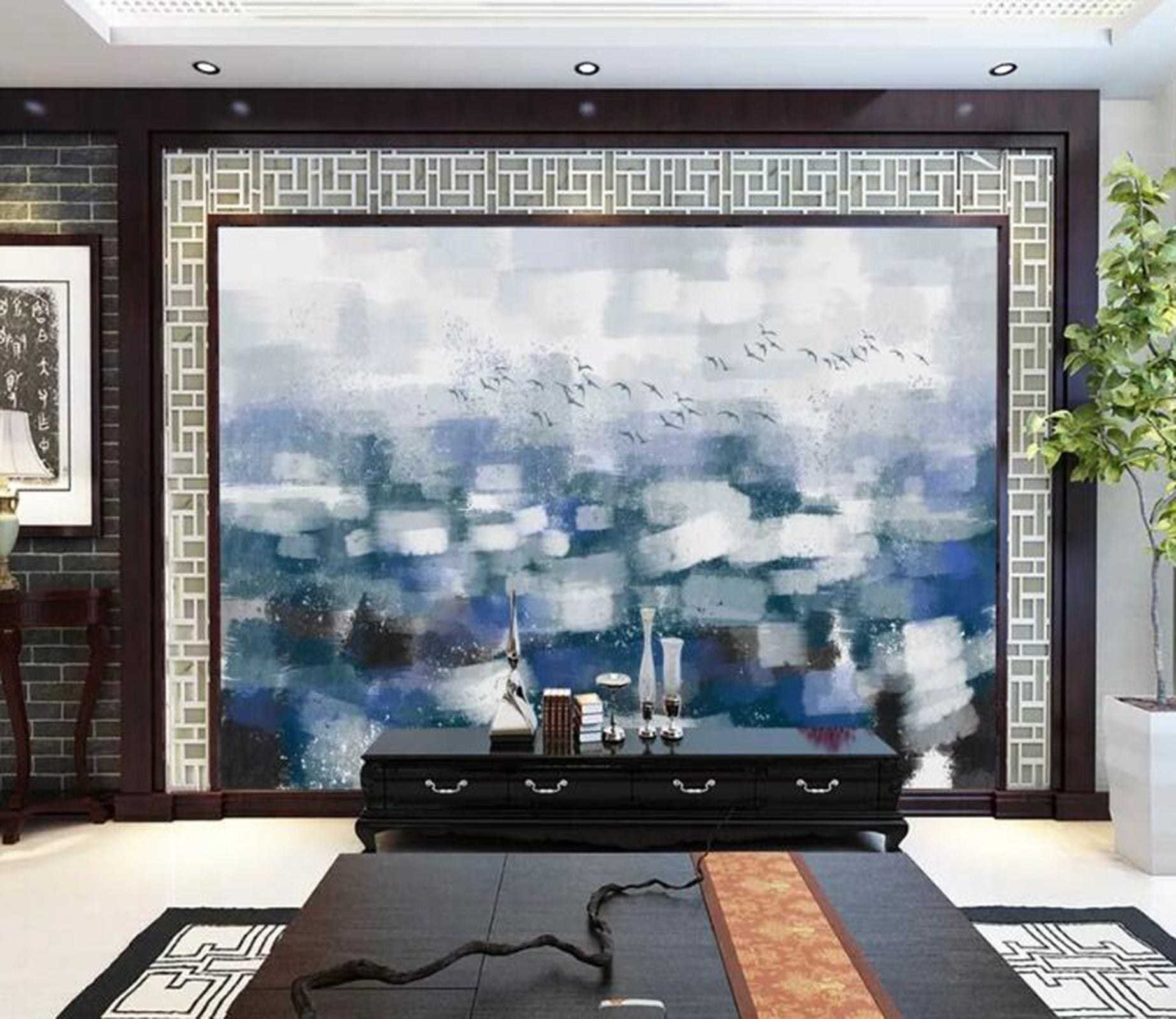 3D Blue Graffiti WC98 Wall Murals Wallpaper AJ Wallpaper 2 