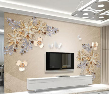 3D Diamond Petals WC667 Wall Murals