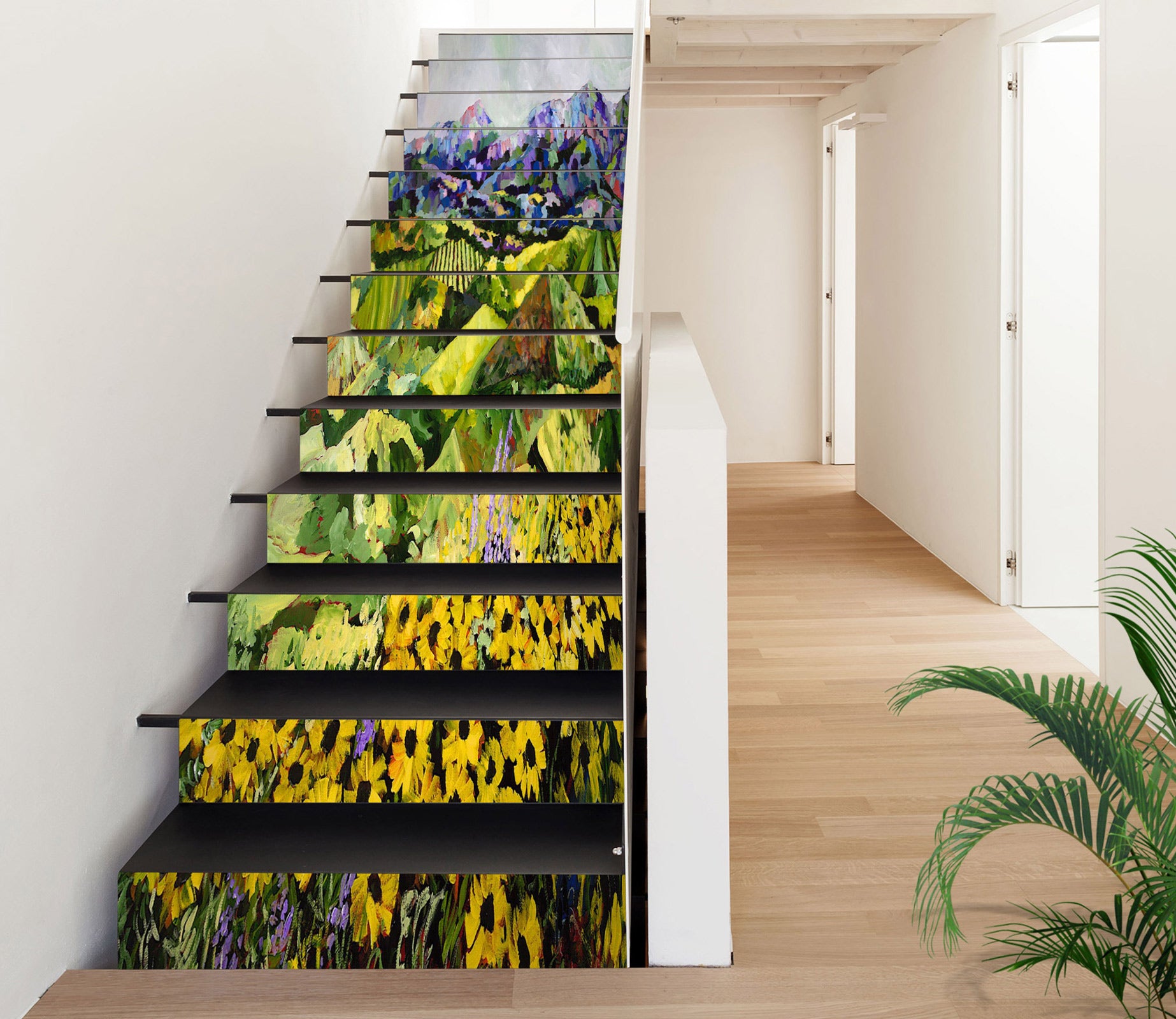 3D Sunflower Bush Hillside 89177 Allan P. Friedlander Stair Risers