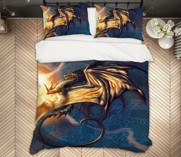 3D Fire Dragon 7023 Ciruelo Bedding Bed Pillowcases Quilt