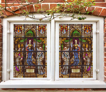 3D Royal Family 138 Window Film Print Sticker Cling Stained Glass UV Block