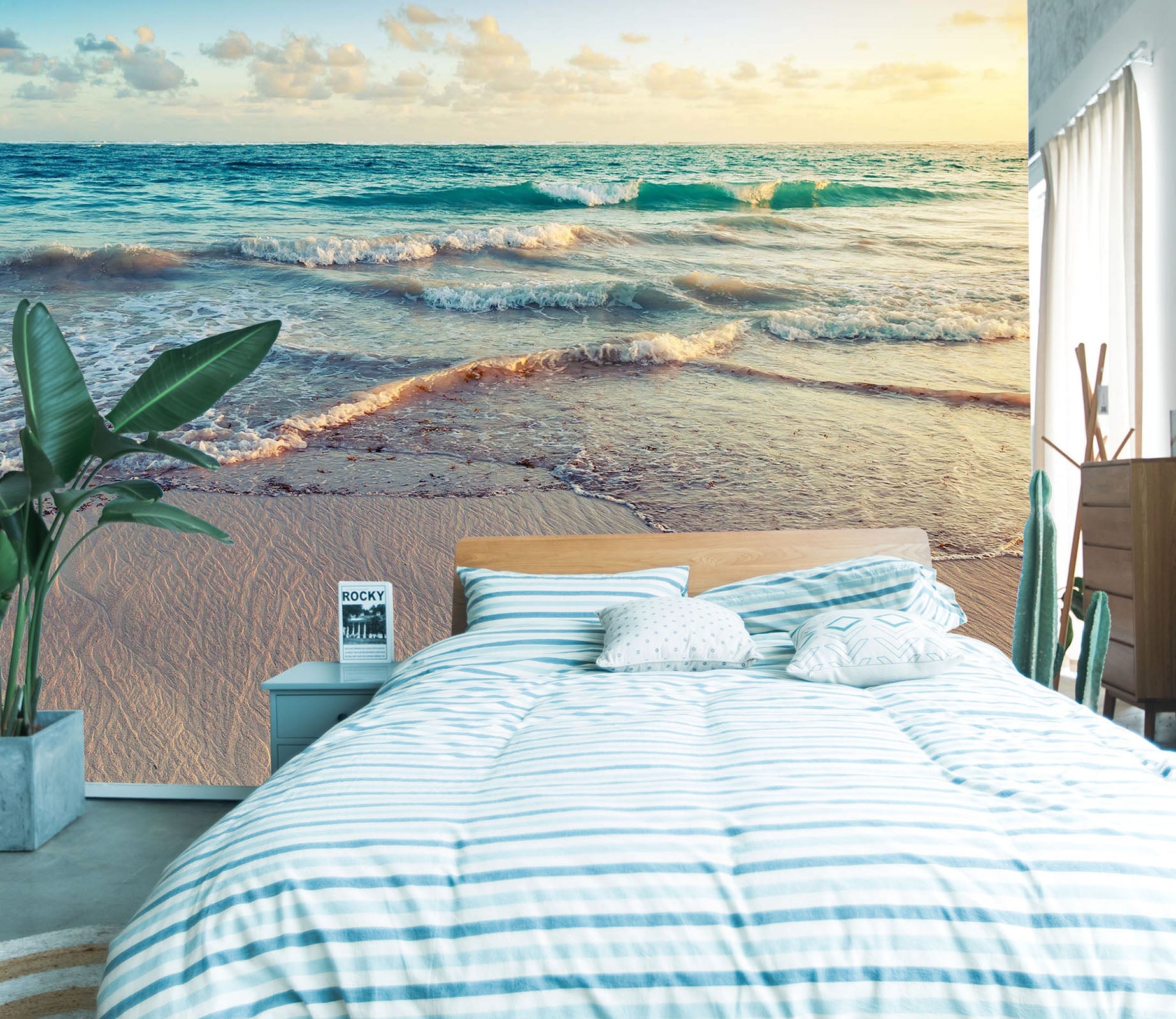 3D Sunset Beach 126 Wall Murals Wallpaper AJ Wallpaper 2 