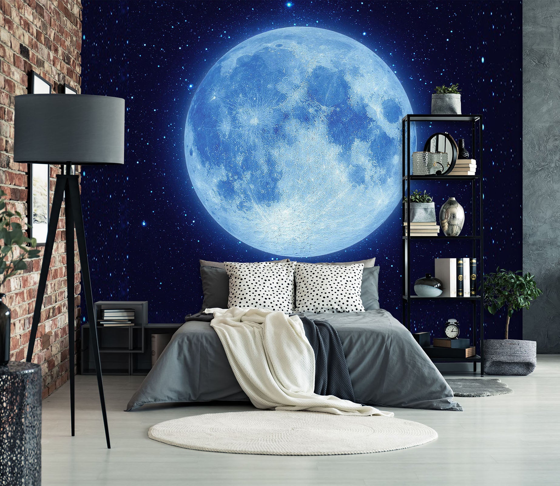 3D Moon Starry Sky 1755 Wall Murals