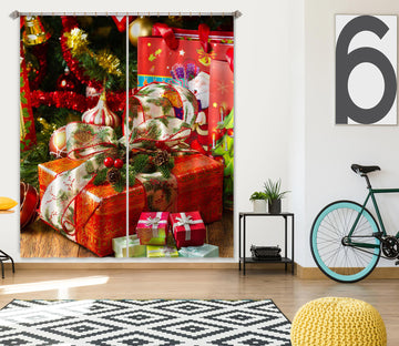 3D Gift 53061 Christmas Curtains Drapes Xmas