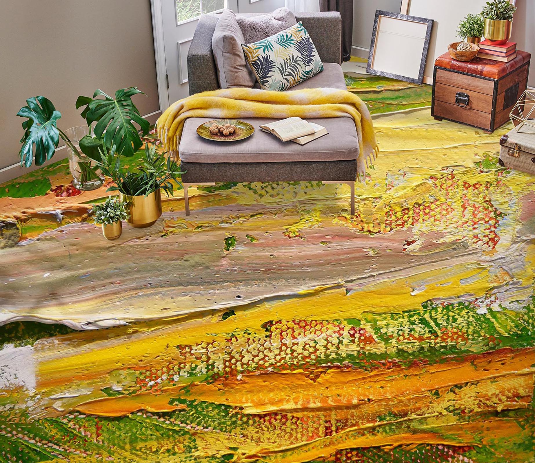 3D Field Oil Painting 1243 Floor Mural  Wallpaper Murals Self-Adhesive Removable Print Epoxy